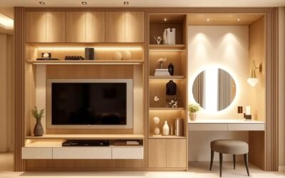 ديكورات شاشات المزاحمية | أحدث خلفيات التلفزيون المودرن ببديل الرخام والخشب